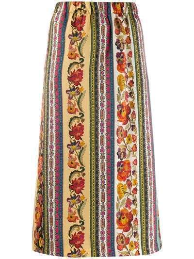 Etro юбка-карандаш с цветочным узором