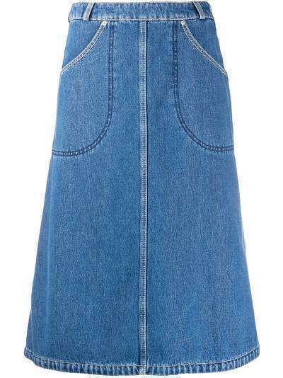 Kenzo джинсовая юбка миди