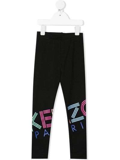 Kenzo Kids легинсы с переливающимся логотипом