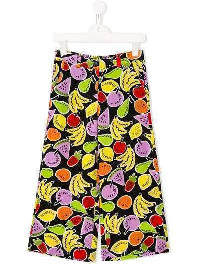 Stella McCartney Kids широкие брюки с принтом фруктов