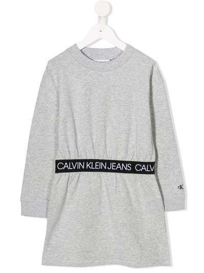 Calvin Klein Kids платье-толстовка с присборенной талией