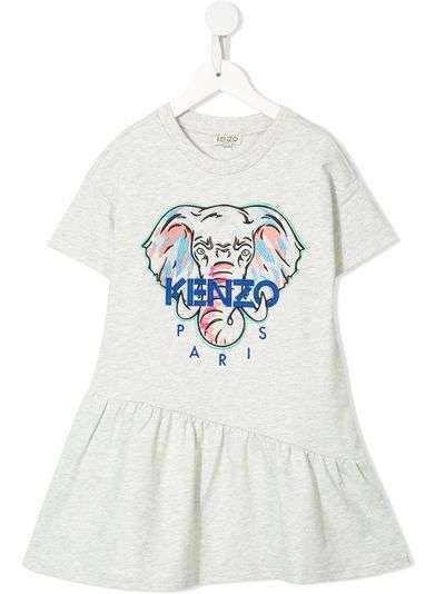 Kenzo Kids платье с принтом и логотипом