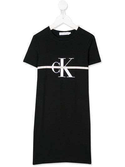Calvin Klein Kids платье с короткими рукавами и логотипом
