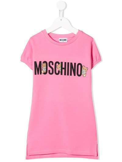 Moschino Kids платье-футболка с логотипом