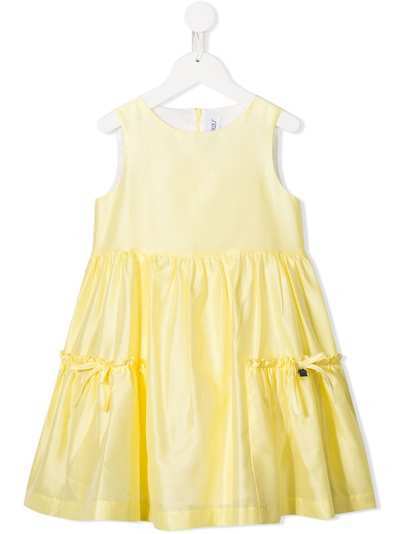 Simonetta satin flared dress