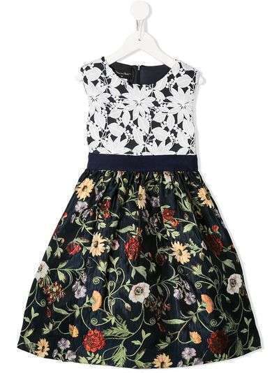 Oscar De La Renta Kids платье с цветочным принтом