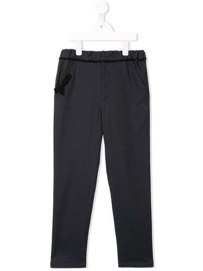 Familiar ribbon tapered trousers