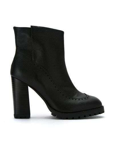 Sarah Chofakian block heel leather boots