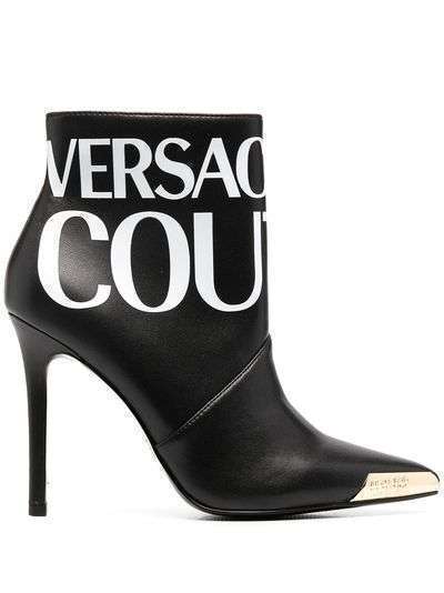 Versace Jeans Couture ботильоны с металлическим носком и логотипом