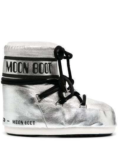 Moon Boot зимние ботинки с эффектом металлик