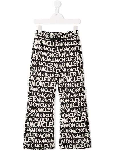 Moncler Kids брюки с принтом логотипа
