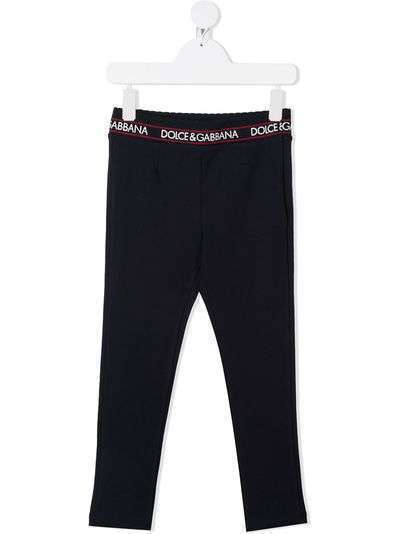 Dolce & Gabbana Kids брюки с логотипом на поясе