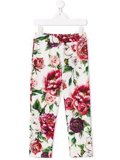 Dolce & Gabbana Kids peony print trousers