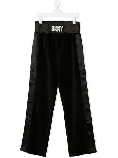 Dkny Kids брюки с логотипом и вставками
