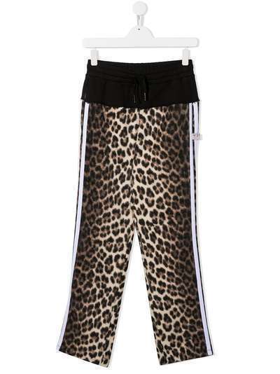 Nº21 Kids спортивные брюки с леопардовым принтом