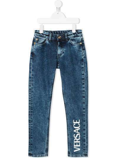 Young Versace джинсы кроя слим с эффектом потертости