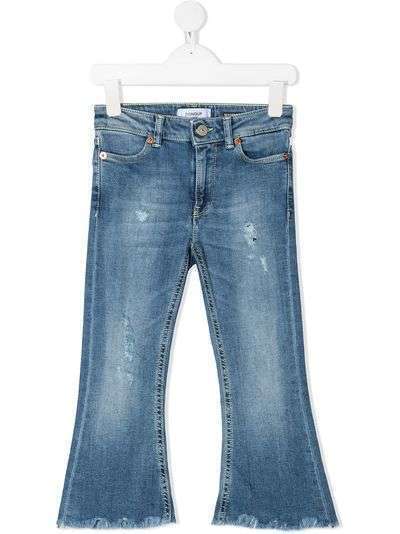 Dondup Kids расклешенные джинсы с эффектом потертости