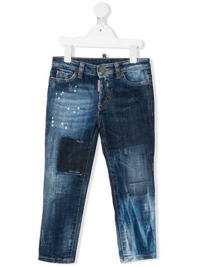 Dsquared2 Kids джинсы кроя слим с эффектом потертости