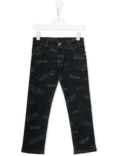 Young Versace джинсы с монограммой