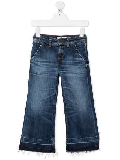 Tommy Hilfiger Junior джинсы широкого кроя с необработанными краями