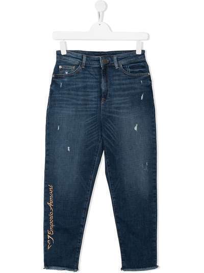 Emporio Armani Kids прямые джинсы с вышитым логотипом