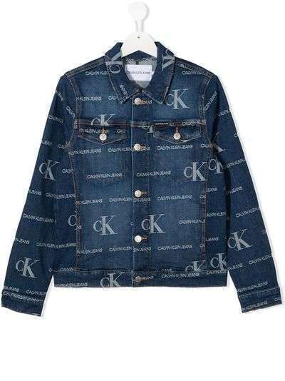 Calvin Klein Kids джинсовая куртка с логотипом