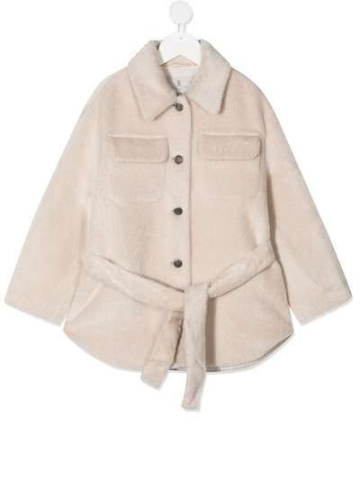 Brunello Cucinelli Kids куртка-рубашка с поясом
