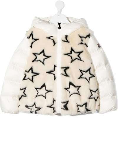 Moncler Kids пуховик Lady с искусственным мехом