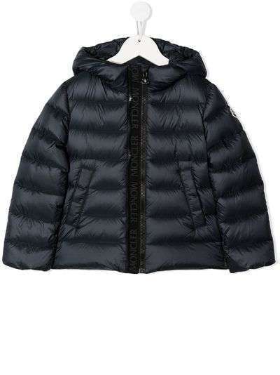 Moncler Kids пуховик на молнии с капюшоном