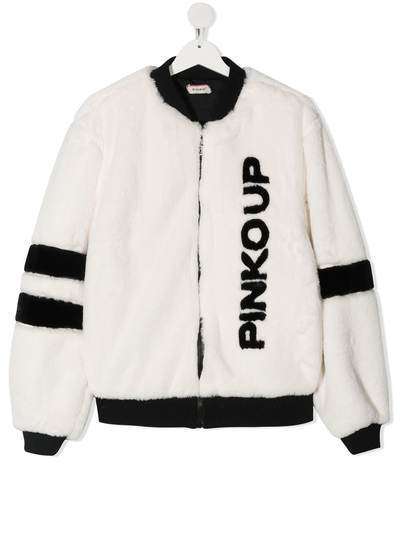 Pinko Kids флисовая куртка-бомбер