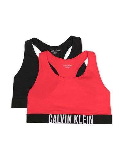 Calvin Klein Kids комплект из двух спортивных бюстгальтеров с логотипом