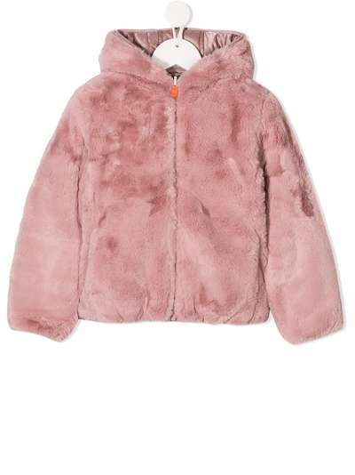 Save The Duck Kids reversible faux fur padded coat