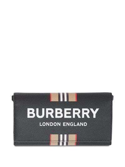 Burberry кошелек с ремешком и логотипом