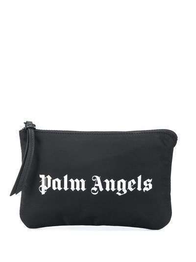 Palm Angels клатч на молнии с логотипом