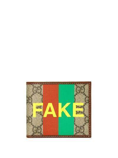 Gucci бумажник с принтом Fake/Not
