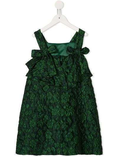 Oscar De La Renta Kids жаккардовое платье с цветочным узором