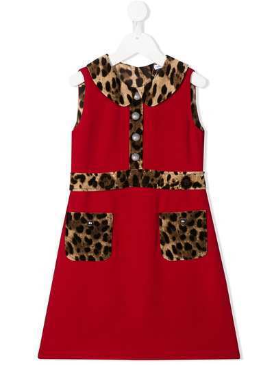 Dolce & Gabbana Kids платье с леопардовым принтом