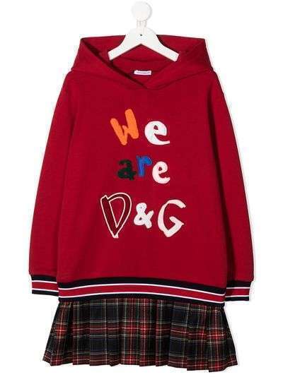 Dolce & Gabbana Kids платье-толстовка We Are D&G