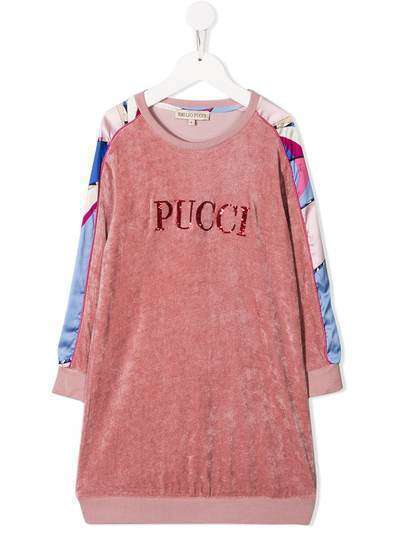 Emilio Pucci Junior платье-свитер с логотипом
