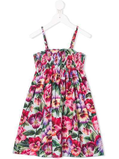 Dolce & Gabbana Kids платье-рубашка с цветочным принтом