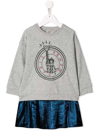 Kenzo Kids платье с эффектом металлик