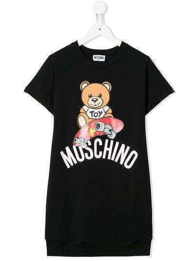 Moschino Kids платье-футболка Teddy Bear
