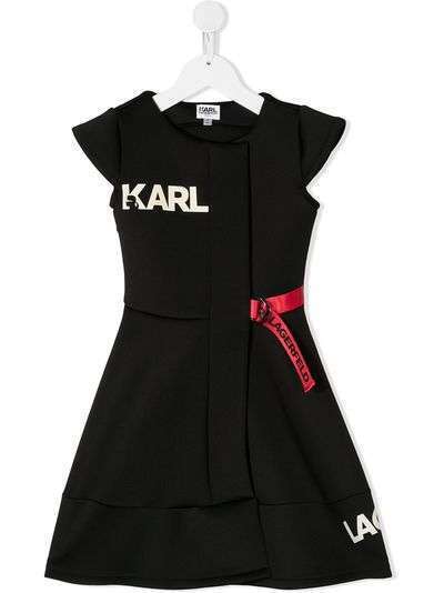 Karl Lagerfeld Kids платье А-силуэта с логотипом