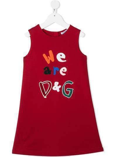 Dolce & Gabbana Kids платье с принтом We Are D&G