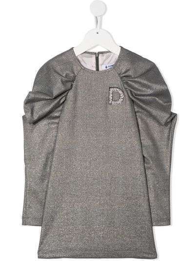 Dondup Kids платье с декорированной пряжкой в форме буквы D