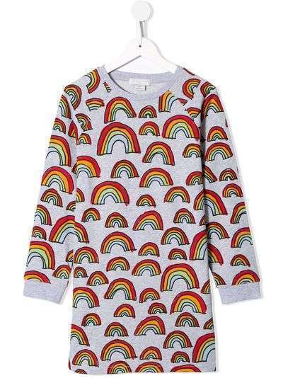 Stella McCartney Kids флисовое платье с принтом