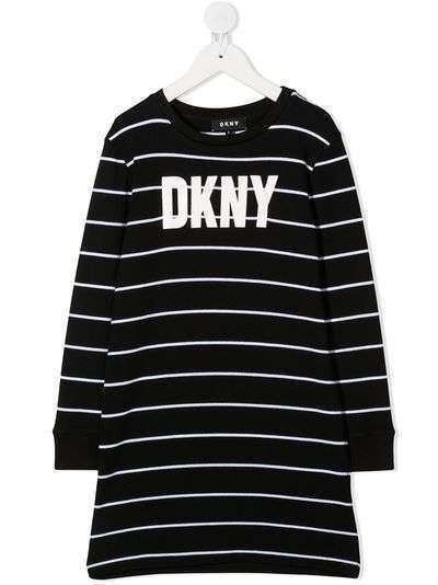 Dkny Kids полосатое платье-толстовка