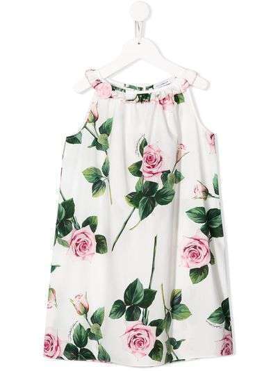 Dolce & Gabbana Kids платье с цветочным принтом