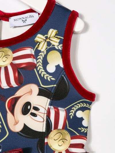Monnalisa Mickey Mouse print dress