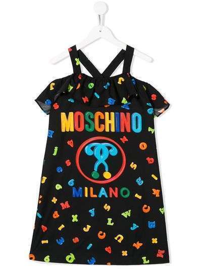 Moschino Kids платье с принтом